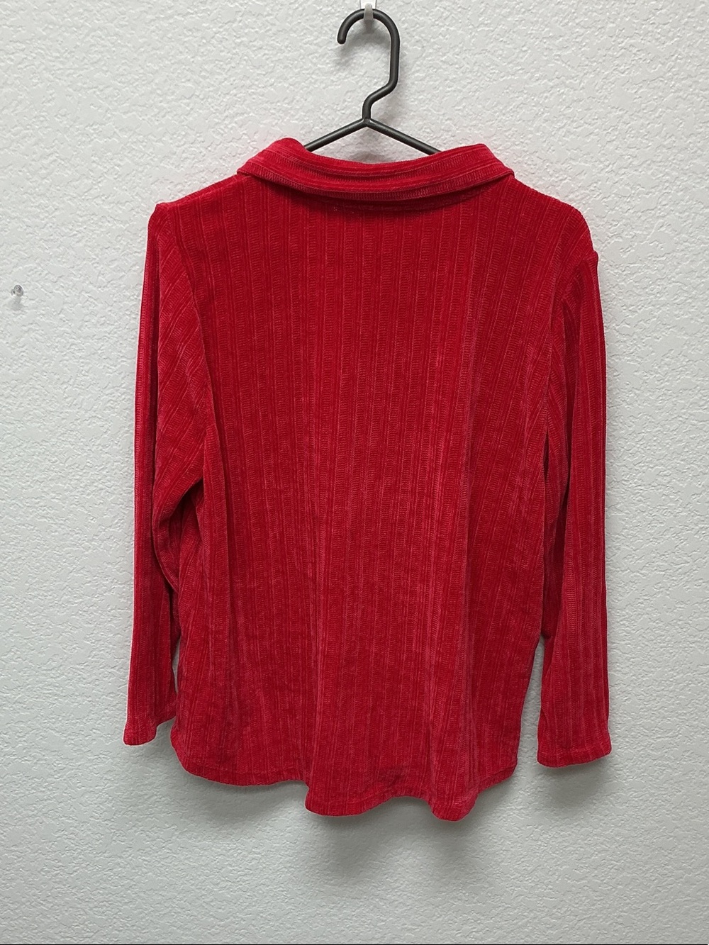 Ruby Rd. Red Corduroy Button-Front Long-Sleeve Top - Picture 2 of 6